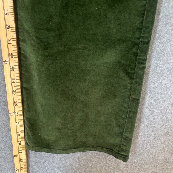 J. Crew Full-length slim wide-leg pant in Stretch Velvet 29 Green - Picture 7 of 11